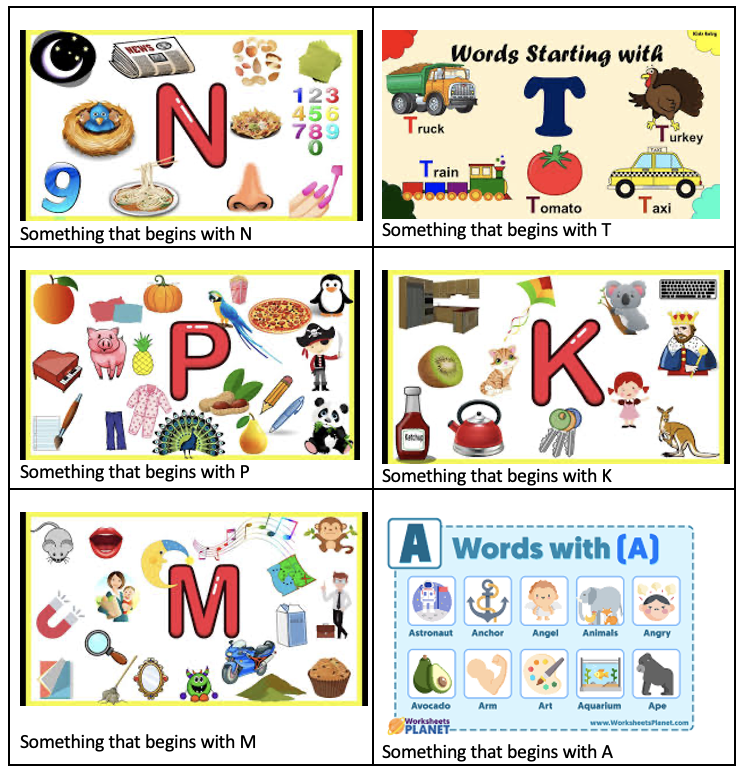 Kids Alphabet Bingo
